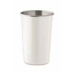 Vaso personalizado reutilizable de acero inoxidable reciclado 300ml color blanco
