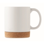 Tazas para sublimación de cerámica blanca con base de corcho 280ml color blanco segunda vista