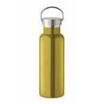 Botella de acero reciclado antifugas con tapón con asa 500ml color verde lima
