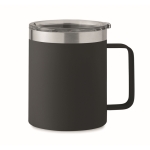 Vaso antifugas de acero inoxidable reciclado con tapa 300ml color negro
