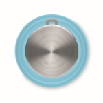 Botella de tritán traslúcida antifugas con tapa con asa 500ml color azul transparente sexta vista