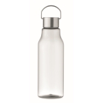 Botellas con logotipo hechas de tritán con tapa y asa de acero 800ml color transparente tercera vista