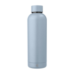 Botella térmica personalizada de acero reciclado acabado mate 500ml color azul pastel primera vista