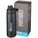 Botella CamelBak® de acero inoxidable con doble pared 600ml color negro vista impresión tampografía