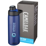 Botella CamelBak® de acero inoxidable con doble pared 600ml color azul marino vista impresión tampografía