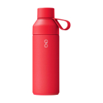 Botella termo de acero y plástico reciclado 500ml Ocean Bottle color rojo