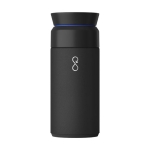 Termo de acero inoxidable y plástico reciclado 350ml Ocean Bottle color negro