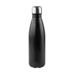 Botella de acero inoxidable reciclado con tapón plateado 750ml color negro segunda vista