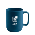 Taza de cerámica con acabado mate y asa grande rectangular 330ml vista principal