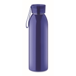Botella de acero inoxidable con tapa con asa de silicona a juego 650ml color azul cuarta vista