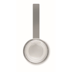 Botella de acero inoxidable con tapa con asa de silicona a juego 650ml color plateado mate septima vista