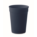 Vaso de plástico reciclado reutilizable de pared simple 250ml color azul marino
