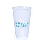 Vaso reutilizable de plástico con acabado translúcido 450ml vista principal