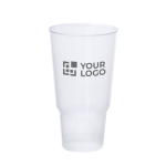 Vaso reutilizable de plástico con acabado translúcido 1,2L vista principal