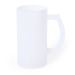 Jarra de cristal para cerveza con acabado mate 500ml color blanco primera vista