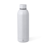 Botella de acero inox reciclado en colores metalizados 500ml color blanco primera vista