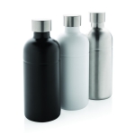 Botella de acero inoxidable reciclado con sistema antifugas 800ml color blanco vista de impresión