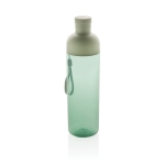 Botella de RPET con tapa desmontable y asa de transporte 600ml color verde