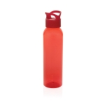 Botella de RPET ideal para el gimnasio con tapón de rosca 650ml color rojo