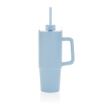 Vaso térmico de plástico reciclado con tapa de 3 posiciones 750ml color azul marino segunda vista