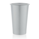 Vaso de aluminio reciclado con pared simple para bebidas 450ml color plateado segunda vista