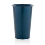 Vaso de aluminio reciclado con pared simple para bebidas 450ml color azul marino segunda vista