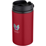 Vaso térmico de acero inoxidable reciclado con tapa giratoria 250ml vista impresión tampografía