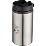 Vaso térmico de acero inoxidable reciclado con tapa giratoria 250ml vista impresión tampografía