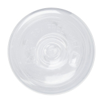 Botella transparente de plástico reciclado con asa en la tapa 650ml color blanco tercera vista