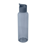Botella transparente de plástico reciclado con asa en la tapa 650ml segunda vista