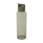 Botella transparente de plástico reciclado con asa en la tapa 650ml segunda vista