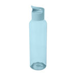 Botella transparente de plástico reciclado con asa en la tapa 650ml segunda vista