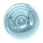 Botella transparente de plástico reciclado con asa en la tapa 650ml tercera vista