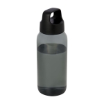 Botella de plástico reciclado para la oficina con asa ancha 500ml color negro