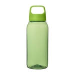 Botella de plástico reciclado para la oficina con asa ancha 500ml color verde segunda vista frontal