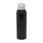 Botella grande de acero inoxidable reciclado con tapa a rosca 820ml color negro