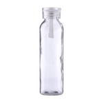 Botella de cristal con tapón y correa de silicona a juego 500ml color blanco primera vista