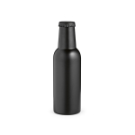 Botella estilo cerveza de acero inoxidable con tapón antigoteo 350ml color negro