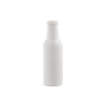 Botella estilo cerveza de acero inoxidable con tapón antigoteo 350ml color blanco