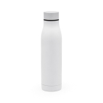 Botella de acero inoxidable reciclado con función térmica 600ml color blanco