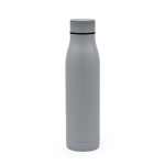 Botella de acero inoxidable reciclado con función térmica 600ml color plateado