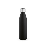 Botella de acero inoxidable reciclado con tapón antigoteo 500ml color negro