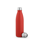 Botella de acero inoxidable reciclado con tapón antigoteo 500ml color rojo segunda vista