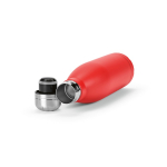 Botella de acero inoxidable reciclado con tapón antigoteo 500ml color rojo tercera vista