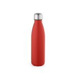 Botella de acero inoxidable reciclado con tapón antigoteo 500ml color rojo vista trasera