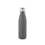 Botella de acero inoxidable reciclado con tapón antigoteo 500ml color gris vista trasera