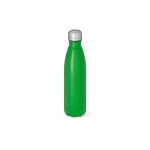 Botella de acero inoxidable reciclado con tapón antigoteo 500ml color verde vista frontal