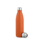 Botella de acero inoxidable reciclado con tapón antigoteo 500ml color naranja segunda vista