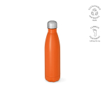 Botella de acero inoxidable reciclado con tapón antigoteo 500ml color naranja
