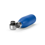 Botella de acero inoxidable reciclado con tapón antigoteo 500ml color azul real tercera vista